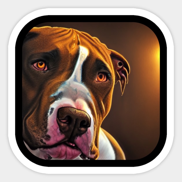 Pitbull Dog Sticker by KK-Royal